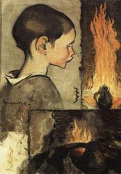 Louis Anquetin Child's Profile and Study for a Still Life France oil painting art